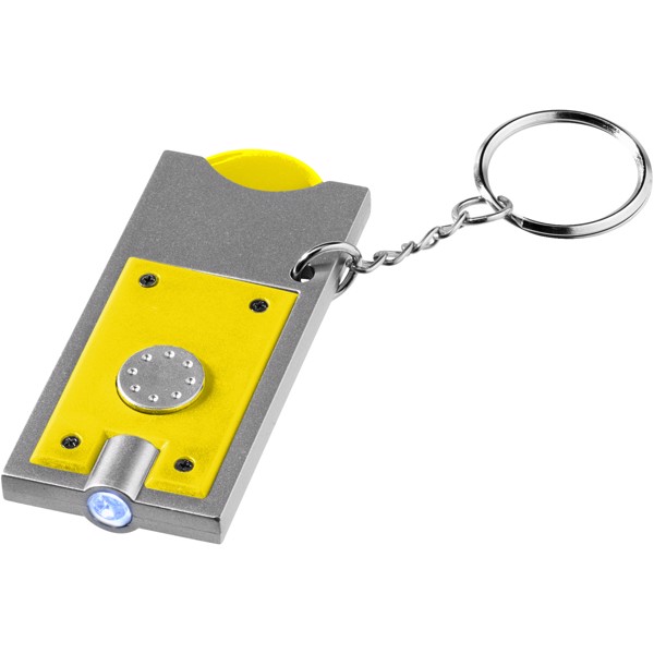 Allegro LED keychain light with coin holder
