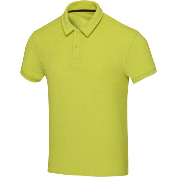 Akoya GRS recycled terry unisex polo - Lime / S