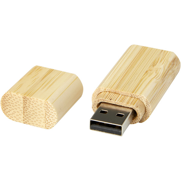 Bamboo USB 2.0 with keyring - Natural / 2GB