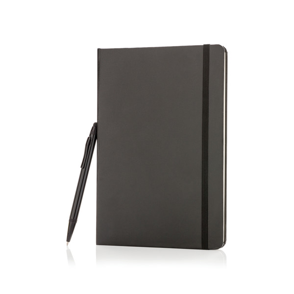 Standard hardcover A5 notebook with stylus pen