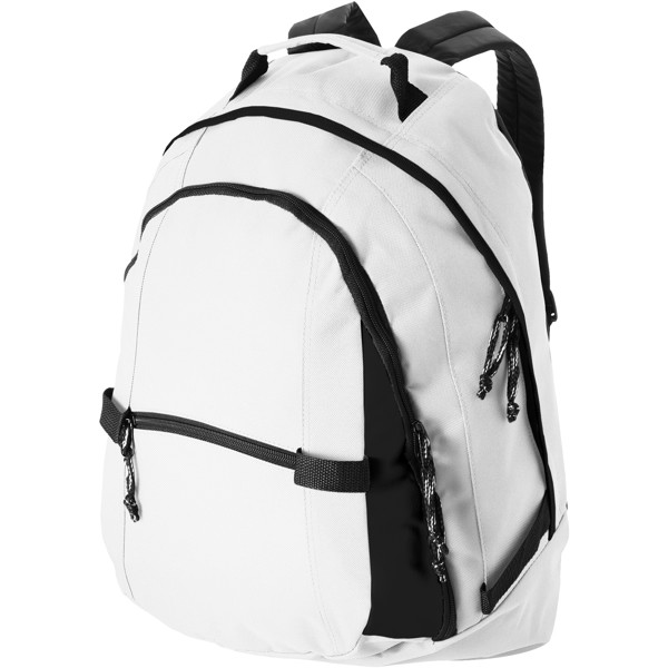 Colorado covered zipper backpack - White / Solid black