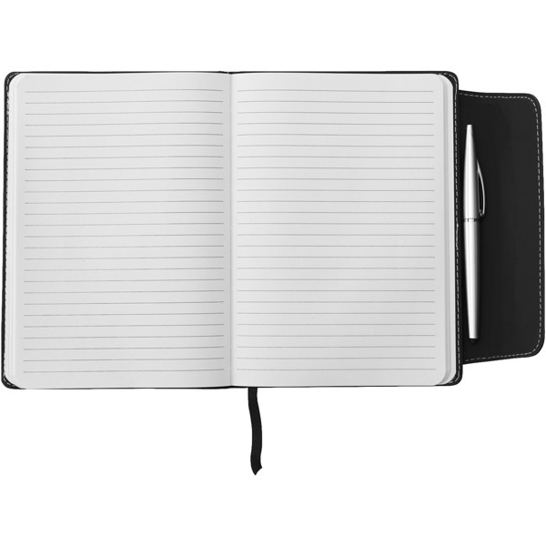 Horsens A5 notebook with stylus ballpoint pen - Solid black