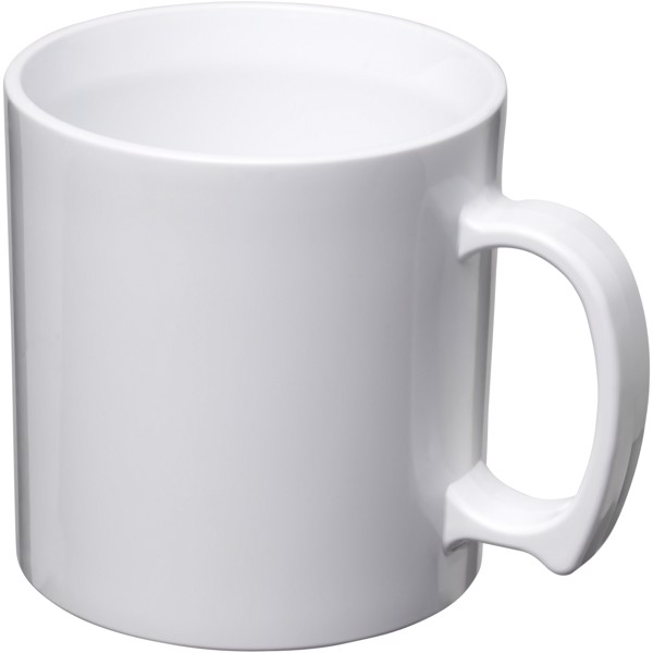 Taza de plástico estándar de 300 ml - Blanco