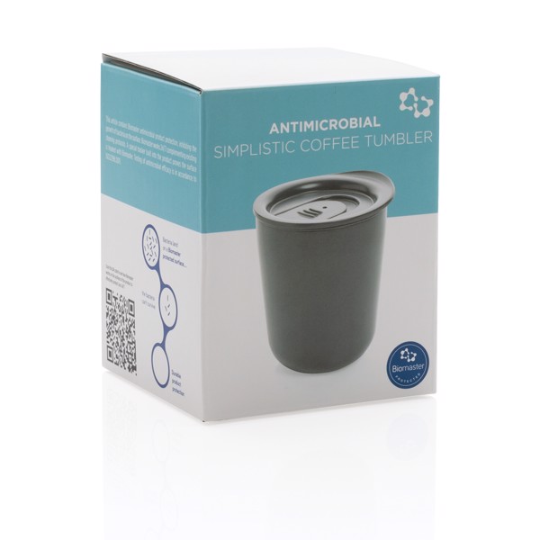 Simplistic antimicrobial coffee tumbler - Grey