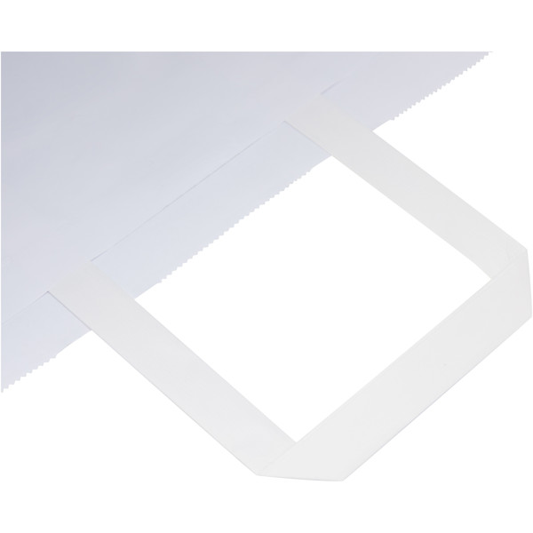 Kraft 80-90 g/m2 paper bag with flat handles - 34 x 20 x 35 cm - White