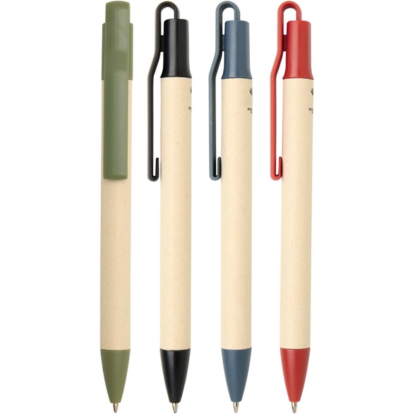 Liliana sugarcane paper ballpoint pen (blue ink) - Ocean Blue