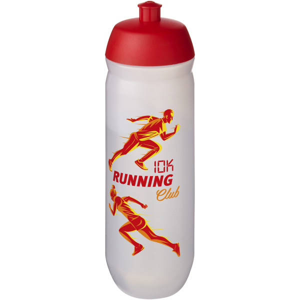 HydroFlex™ 750 ml squeezy sport bottle - Red / Transparent White
