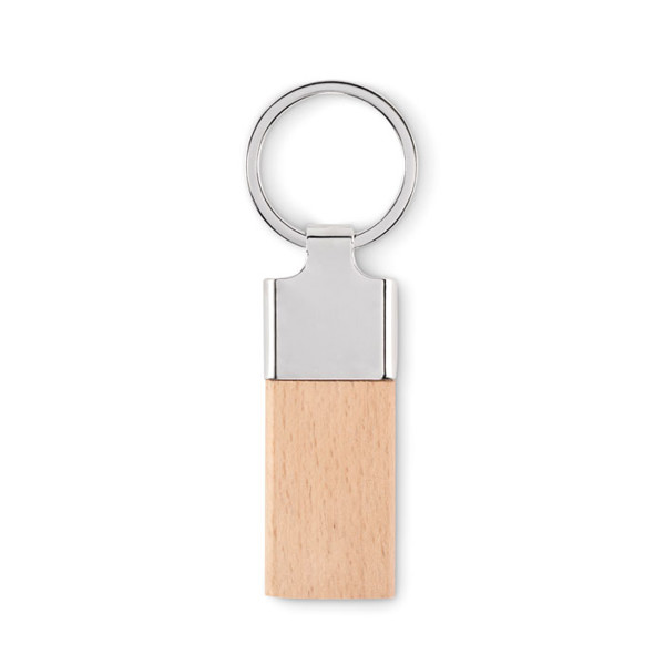 Key ring with rubber wood Llaving