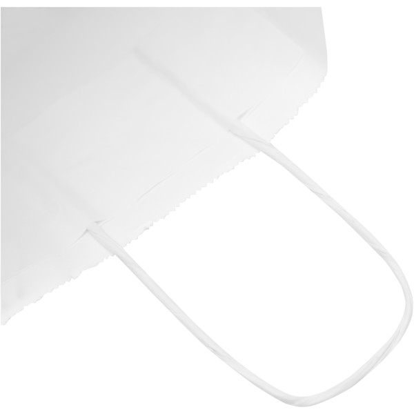 Kraft 80 g/m2 paper bag with twisted handles - 18 x 8 x 21 cm - White