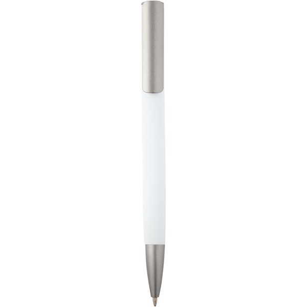 Ziguur recycled aluminium ballpoint pen (black ink) - White