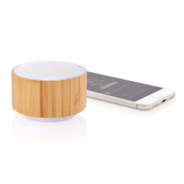 Bamboo wireless speaker - White / Brown