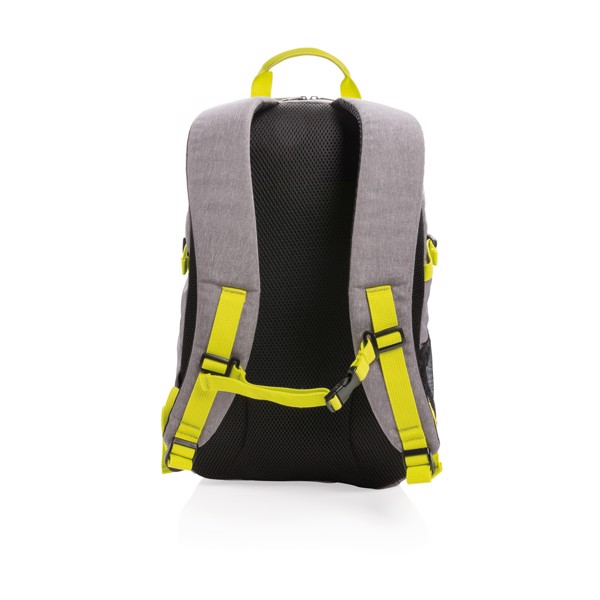 Outdoor RFID laptop backpack PVC free - Grey / Yellow