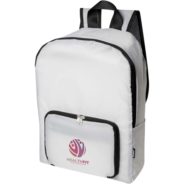 EcoFold RPET foldable backpack 15L - White