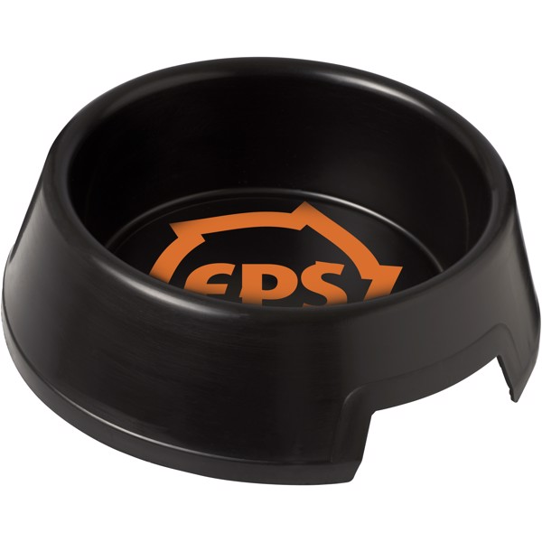 Jet plastic dog bowl - Solid black