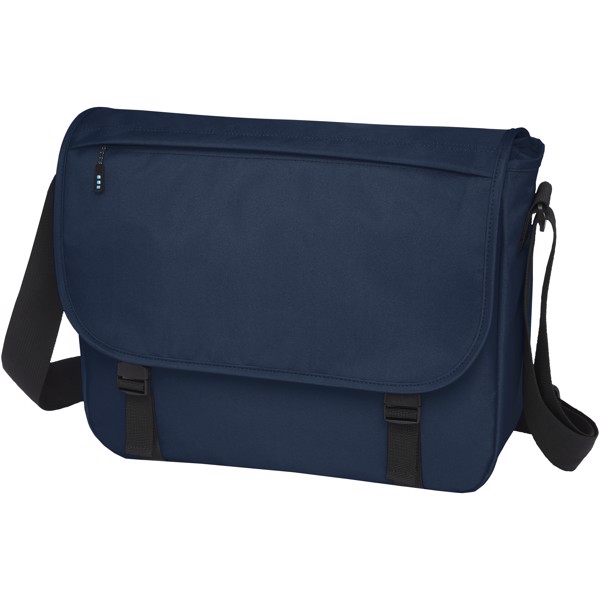 Mochila para portátil de 15" de PET reciclado GRS "Baikal" - Azul marino