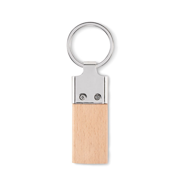 Key ring with rubber wood Llaving