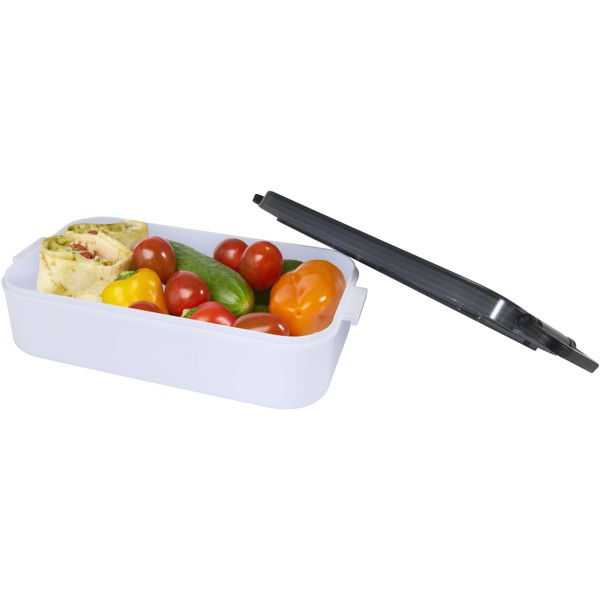 Snappy 1000 ml lunch box and cutlery set - White