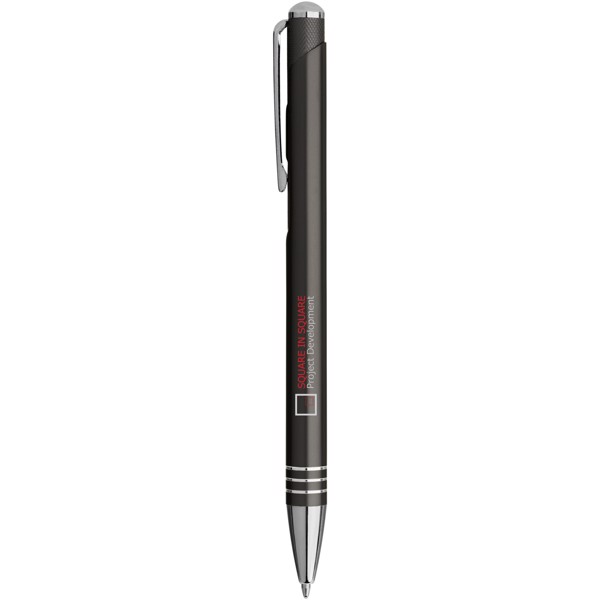 Izmir ballpoint pen with knurled pusher - Gun metal