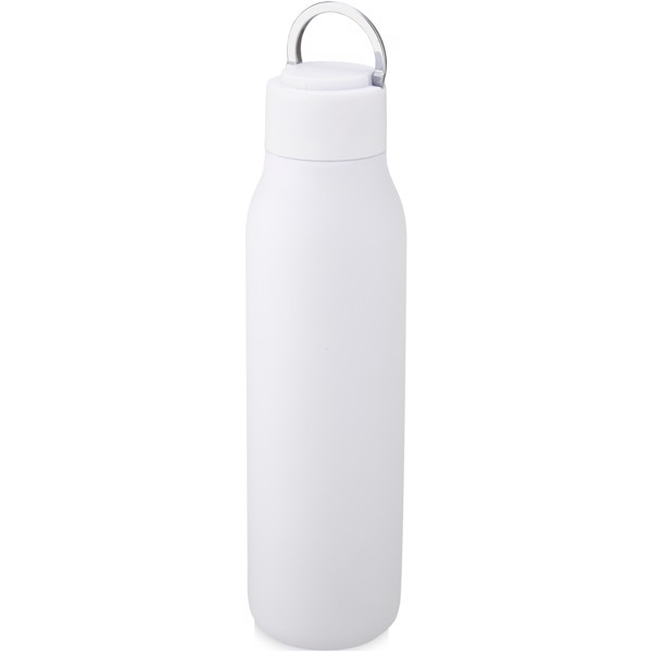 Marka 600 ml copper vacuum insulated bottle with metal loop - White