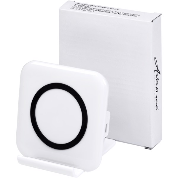 Catena wireless charging phone stand - White