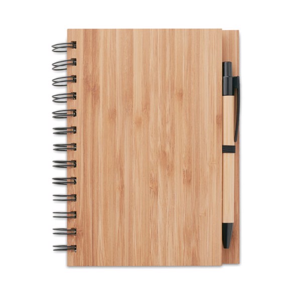 Bamboo notebook with pen lined Bambloc