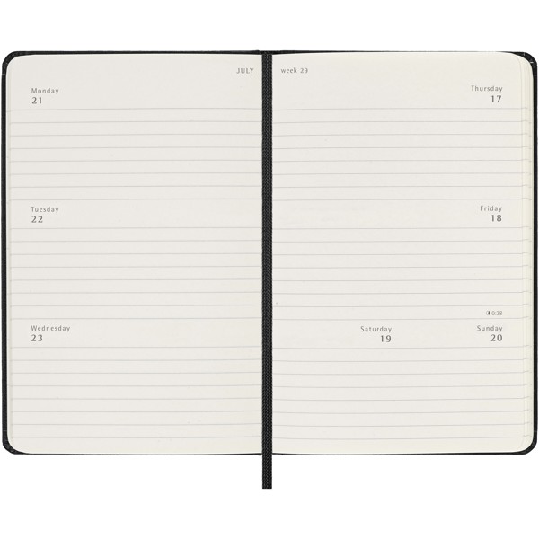 Moleskine horizontal hard cover 12 month PK weekly planner