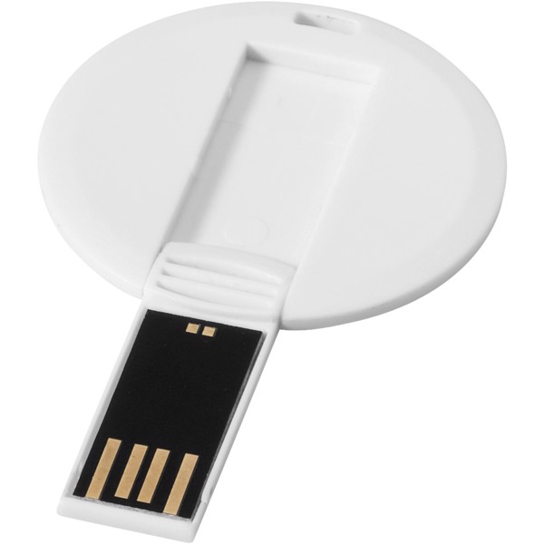 Memoria USB tarjeta crédito redonda - Blanco / 8GB