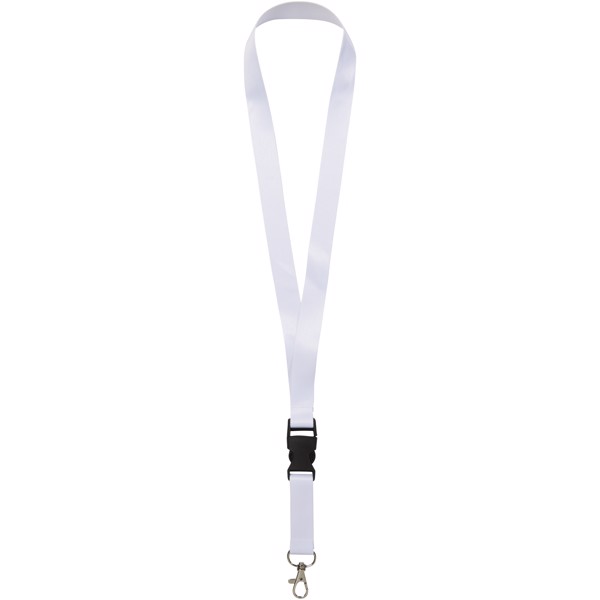 Bucks šňůrka z recyklovaného PET – oboustranná sublimace - Bílá / 10mm