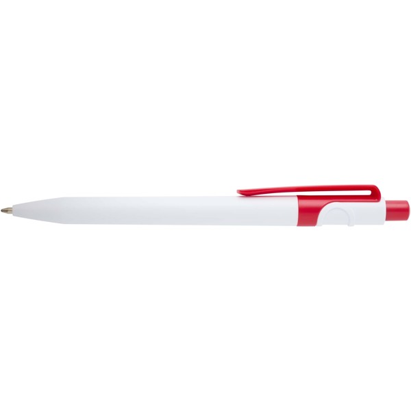 Unica recycled plastic ballpoint pen (black ink) - Red