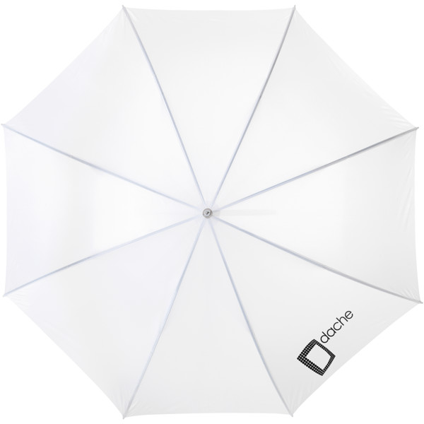Karl 30" golf umbrella with wooden handle - White
