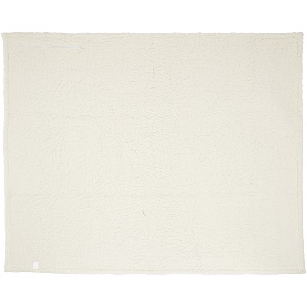 Pléd Lauren z materiálu sherpa fleece - Burgundská červená