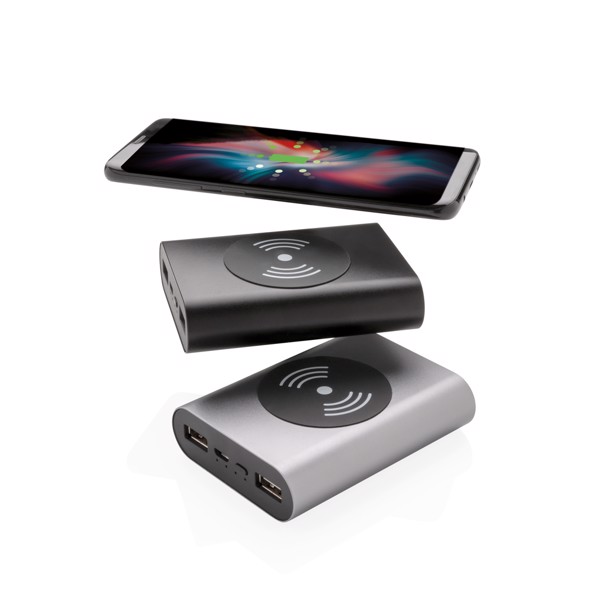Aluminium 5.000 mAh Wireless 5W Pocket Powerbank