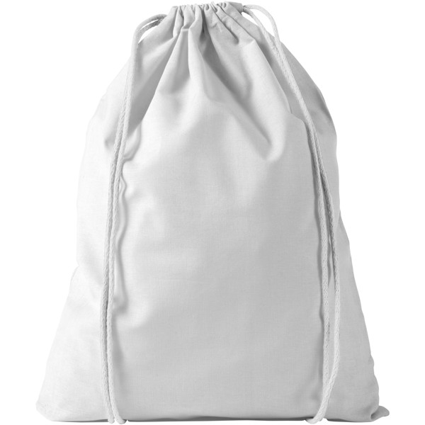 Oregon 100 g/m² cotton drawstring bag 5L - White