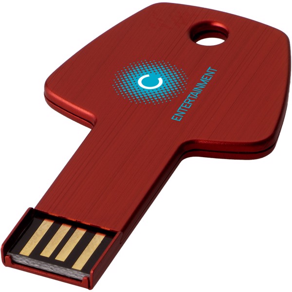 USB disk Key, 2 GB - Červená s efektem námrazy