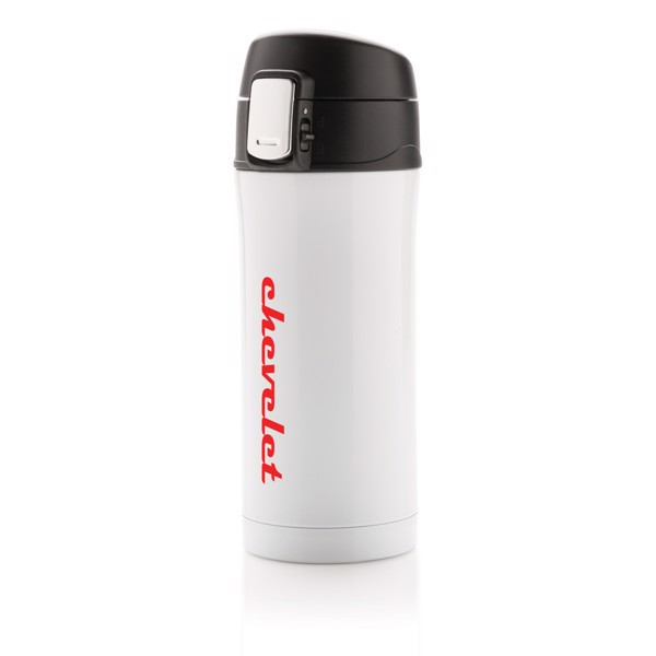 Easy lock vacuum mug - White / Black