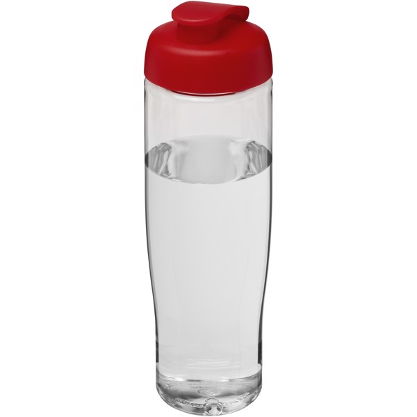 Sportovní láhev s vyklápěcím víčkem H2O Tempo® 700 ml - Průhledná / Červená s efektem námrazy