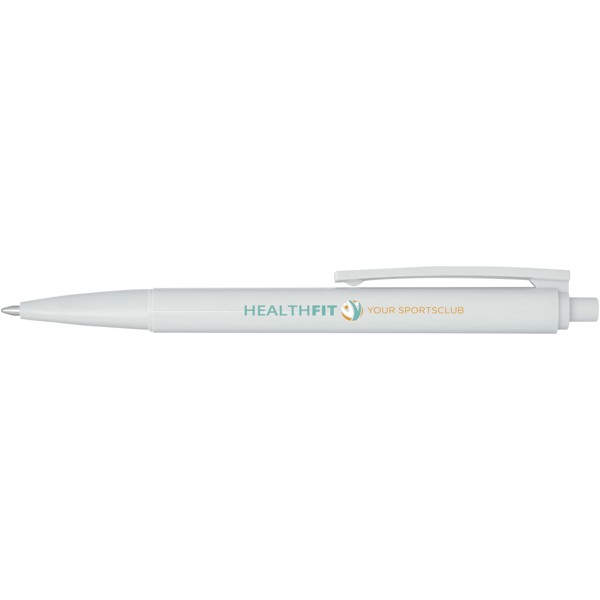 Elsa recycled plastic ballpoint pen (black ink) - White