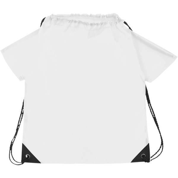 Cheer T-shirt-shaped drawstring backpack - White