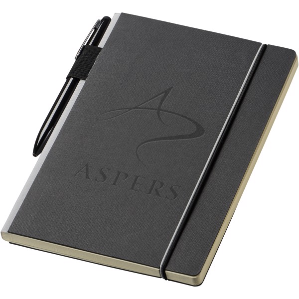 Cuppia A5 hard cover notebook - Solid black / Grey