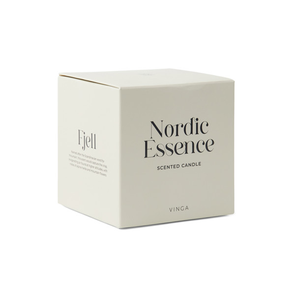 Nordic essence scented candle large - Off White / Dark Brown