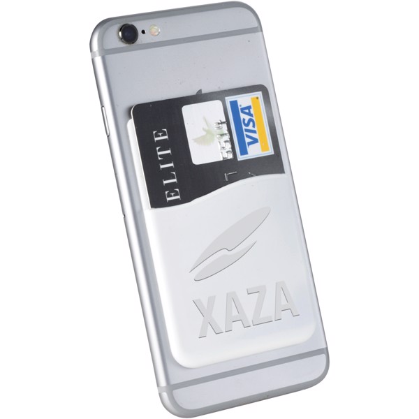 Slim card wallet accessory for smartphones - White