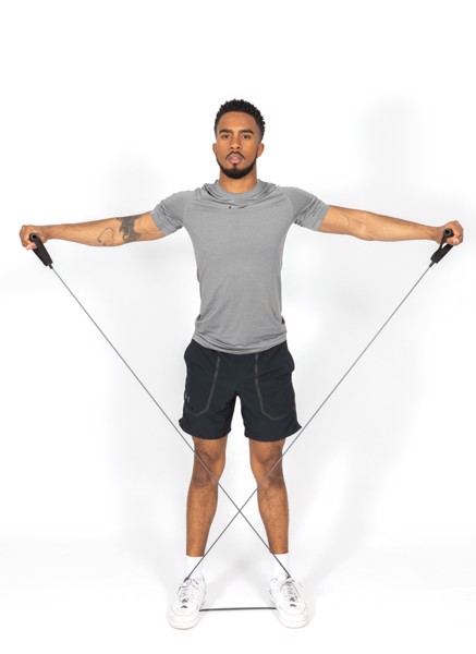 Fitness heavy resistance tube in pouch