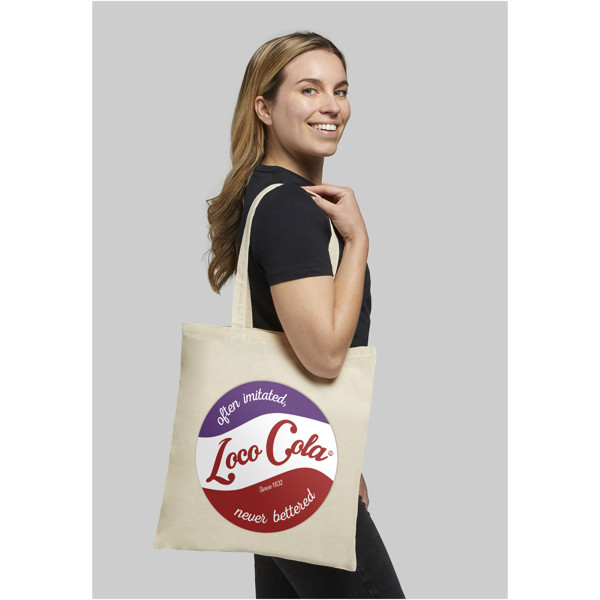 Madras 140 g/m² cotton tote bag 7L - White