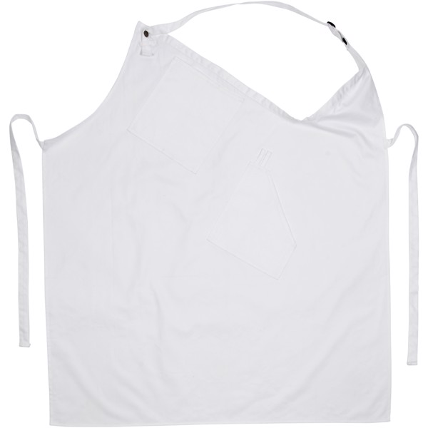 Andria asymmetric apron - White