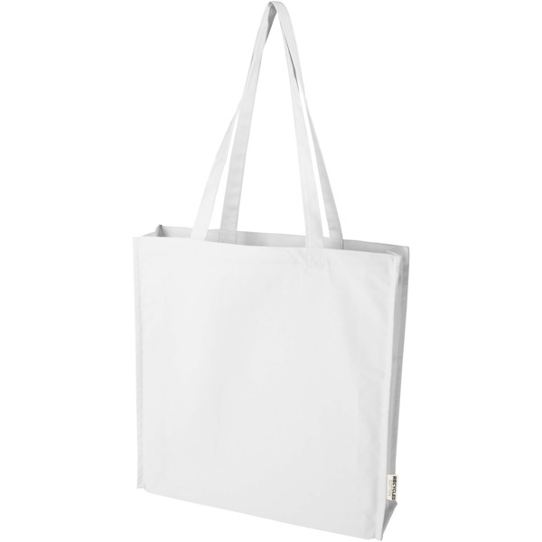 Florida 270 g/m² GRS recycled gusset tote bag 14L - White