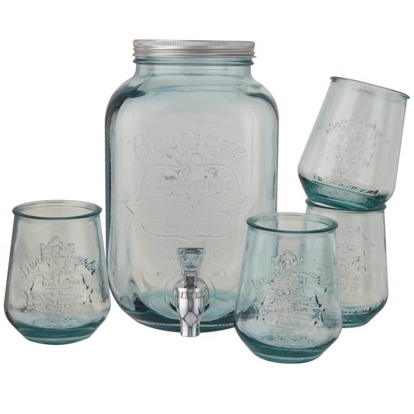 Jardim 5-piece recycled glass set