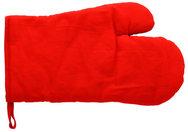 Kitchen Mitten Piper - White / Red