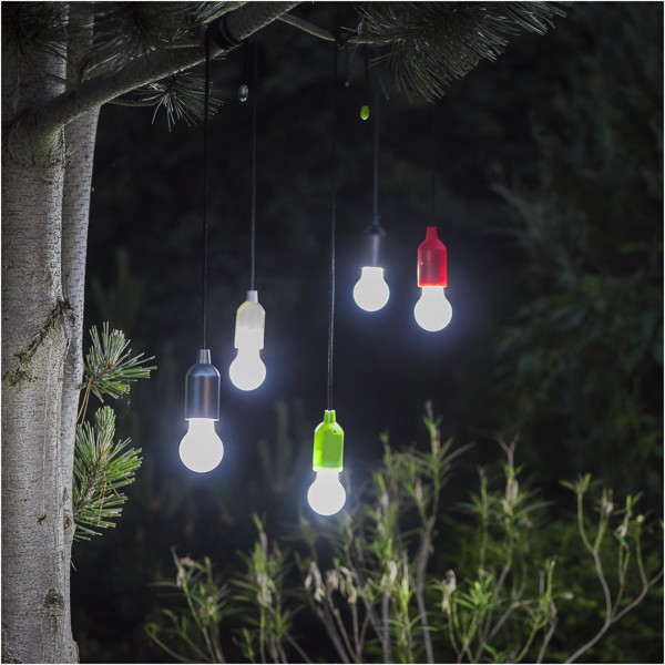 LED světlo Helper se šňůrou - Červená s efektem námrazy / Bílá