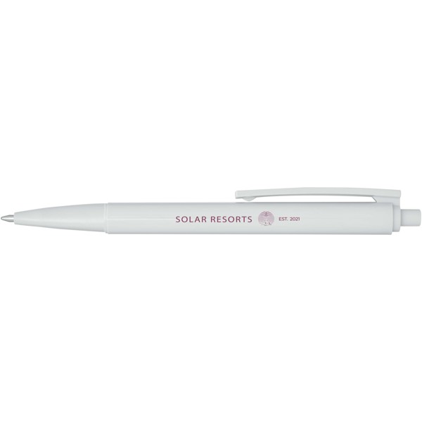 Elsa recycled plastic ballpoint pen (blue ink) - White