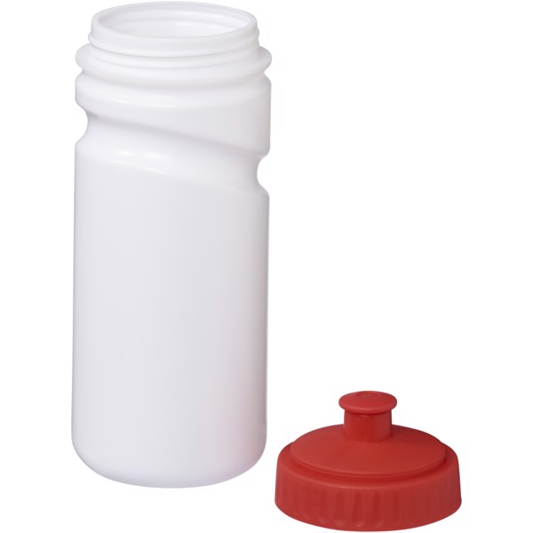 Easy-squeezy 500 ml white sport bottle - White / Red